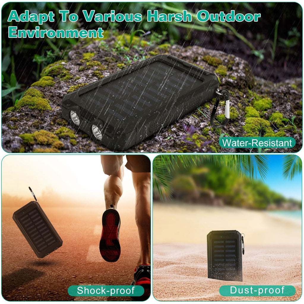 1Pc 1W MAh Solar Power Bank External Battery Pack Dual USB Interface