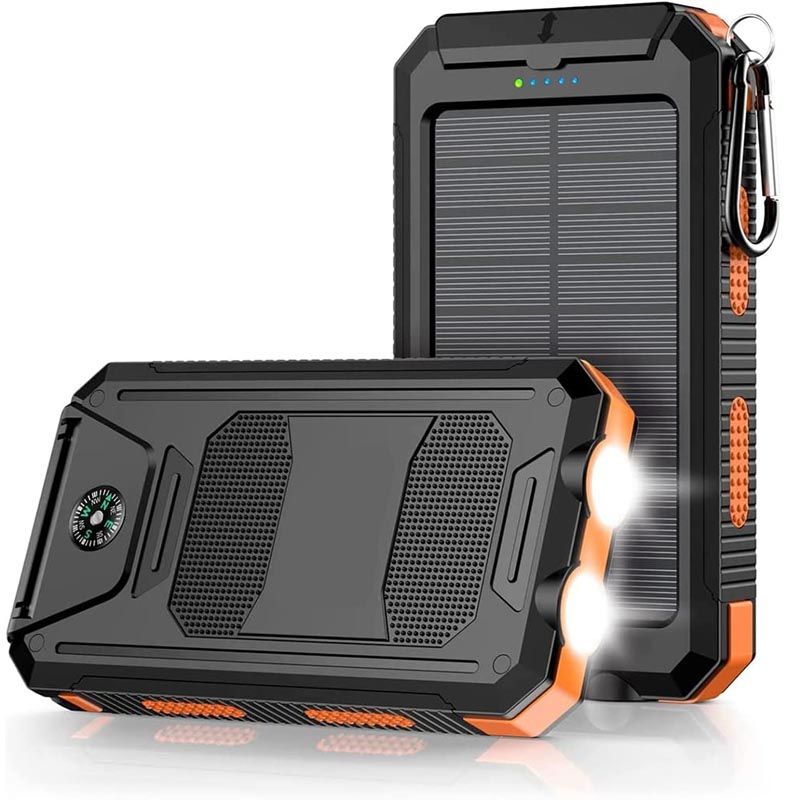 10000mAh Portable Fast Charging Power Bank 2USB Solar Charging with