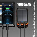 10000mAh Portable Fast Charging Power Bank 2USB Solar Charging with